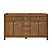 60" Double Bathroom Vanity in Toasted Walnut, White Quartz Countertop, Undermount Square Sinks (3-Hole), with Countertop Options and Hardware Option