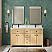  60" Double Bathroom Vanity in Scandinavian Oak, Giotto Quartz Countertop, Undermount Square Sinks (3-Hole), with Countertop Options and Hardware Option