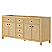 72" Double Bathroom Vanity in Scandinavian Oak, White Quartz Countertop, Undermount Square Sinks (1-Hole), with Countertop Options and Hardware Option