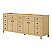 84" Double Bathroom Vanity in Scandinavian Oak, Base only, Satin Bronze Trim with Countertop Options and Hardware Options