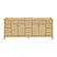 84" Double Bathroom Vanity in Scandinavian Oak, Base only, Satin Bronze Trim with Countertop Options and Hardware Options