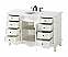 Adelina 54" Single Bathroom Vanity in Antique White Finish