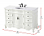 Adelina 54" Single Bathroom Vanity in Antique White Finish
