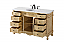 Adelina 54" Single Bathroom Vanity in Antique Beige Finish
