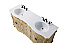 Adelina 66" Double Bathroom Vanity in Antique Beige Finish