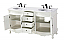 Adelina 66" Double Bathroom Vanity in Antique White Finish