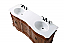  Adelina 66" Double Bathroom Vanity in Antique Teak Finish
