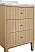Issac Edwards 24" Bathroom Vanity with Vertical Fluted Detail with Polished Brass Knobs in Cerused Oak