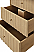 Issac Edwards 24" Bathroom Vanity with Vertical Fluted Detail with Polished Brass Knobs in Cerused Oak