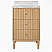 Issac Edwards 24" Bathroom Vanity with Vertical Fluted Detail with Polished Brass Knobs in Cerused Oak