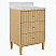 Issac Edwards 24" Bathroom Vanity with Vertical Fluted Detail with Polished Brass Knobs in Cerused Oak