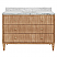 Issac Edwards 48" Bathroom Vanity with Vertical Fluted Detail with Polished Brass Knobs in Cerused Oak