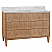 Issac Edwards 48" Bathroom Vanity with Vertical Fluted Detail with Polished Brass Knobs in Cerused Oak