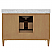 Issac Edwards 48" Bathroom Vanity with Vertical Fluted Detail with Polished Brass Knobs in Cerused Oak