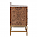 Issac Edwards 24" Two Drawer Bathroom Vanity in Matte Dark Burl Woodwith Antique Brass Metal Frame and Acrylic and Brass Hardware