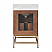  Issac Edwards 24" Two Drawer Bathroom Vanity in Matte Dark Burl Woodwith Antique Brass Metal Frame and Acrylic and Brass Hardware