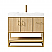 36" Single Sink Bath Vanity in Dark Oak with White Grain Composite Stone Top