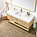 60" Single Sink Bath Vanity in Dark Oak with White Grain Composite Stone Top