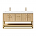 60M" Double Sink Bath Vanity in Dark Oak with White Grain Composite Stone Top