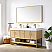 60M" Double Sink Bath Vanity in Dark Oak with White Grain Composite Stone Top