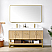 60M" Double Sink Bath Vanity in Dark Oak with White Grain Composite Stone Top
