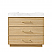 36" Single Bathroom Vanity in Dark Oak Finish with White Grain Composite Stone Top
