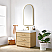36" Single Bathroom Vanity in Dark Oak Finish with White Grain Composite Stone Top