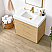 36" Single Bathroom Vanity in Dark Oak Finish with White Grain Composite Stone Top