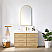 48" Dark Oak Single Bathroom Vanity with White Grain Composite Stone Countertop