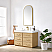 48" Dark Oak Single Bathroom Vanity with White Grain Composite Stone Countertop
