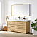 60" Dark Oak Single Bathroom Vanity with White Grain Composite Stone Countertop