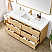 60" Dark Oak Single Bathroom Vanity with White Grain Composite Stone Countertop
