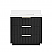 36" Free-standing Single Bath Vanity in Oak Weathered Black with Pure White Quartz Stone Top