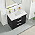 36" Free-standing Single Bath Vanity in Oak Weathered Black with Pure White Quartz Stone Top