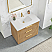 36" Free-standing Single Bath Vanity in Washed Ash Grey with Pure White Quartz Stone Top