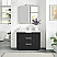 42" Free-standing Single Bath Vanity in Oak Weathered Black with Pure White Quartz Stone Top