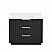 42" Free-standing Single Bath Vanity in Oak Weathered Black with Pure White Quartz Stone Top