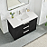 42" Free-standing Single Bath Vanity in Oak Weathered Black with Pure White Quartz Stone Top