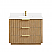 42" Free-standing Single Bath Vanity in Washed Ash Grey with Pure White Quartz Stone Top