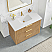 42" Free-standing Single Bath Vanity in Washed Ash Grey with Pure White Quartz Stone Top
