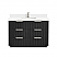 48" Free-standing Single Bath Vanity in Oak Weathered Black with Pure White Quartz Stone Top