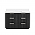48" Free-standing Single Bath Vanity in Oak Weathered Black with Pure White Quartz Stone Top