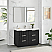 48" Free-standing Single Bath Vanity in Oak Weathered Black with Pure White Quartz Stone Top