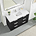 48" Free-standing Single Bath Vanity in Oak Weathered Black with Pure White Quartz Stone Top