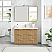  48" Free-standing Single Bath Vanity in Washed Ash Grey with Pure White Quartz Stone Top