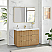  48" Free-standing Single Bath Vanity in Washed Ash Grey with Pure White Quartz Stone Top