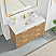  48" Free-standing Single Bath Vanity in Washed Ash Grey with Pure White Quartz Stone Top