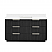  60" Free-standing Single Bath Vanity in Oak Weathered Black with Pure White Quartz Stone Top