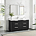  60" Free-standing Single Bath Vanity in Oak Weathered Black with Pure White Quartz Stone Top