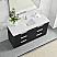  60" Free-standing Single Bath Vanity in Oak Weathered Black with Pure White Quartz Stone Top